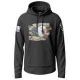 American Warrior Eagle Graphic Lightweight Hoodie Lightweight Hoodie 90102-S-BK-THIN