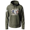 American Warrior Eagle Graphic Lightweight Hoodie Lightweight Hoodie 90102-S-MG-THIN