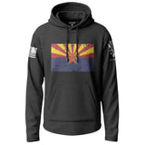 Arizona Distressed State Flag Graphic Lightweight Hoodie Lightweight Hoodie 90108-S-BK-THIN