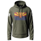 Arizona Distressed State Flag Graphic Lightweight Hoodie Lightweight Hoodie 90108-S-MG-THIN