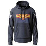 Arizona Distressed State Flag Graphic Lightweight Hoodie Lightweight Hoodie 90108-S-NAVY-THIN