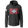 Arkansas Distressed State Flag Graphic Lightweight Hoodie Lightweight Hoodie 90110-S-BK-THIN