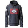 Arkansas Distressed State Flag Graphic Lightweight Hoodie Lightweight Hoodie 90110-S-NAVY-THIN