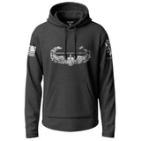 Army Air Assault Distressed Badge Graphic Lightweight Hoodie Lightweight Hoodie 90112-S-BK-THIN