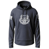 Army Diver First Class Distressed Graphic Lightweight Hoodie Lightweight Hoodie 90128-S-NAVY-THIN