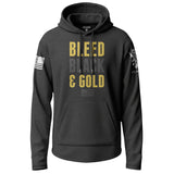 Bleed Black and Gold Graphic Lightweight Hoodie