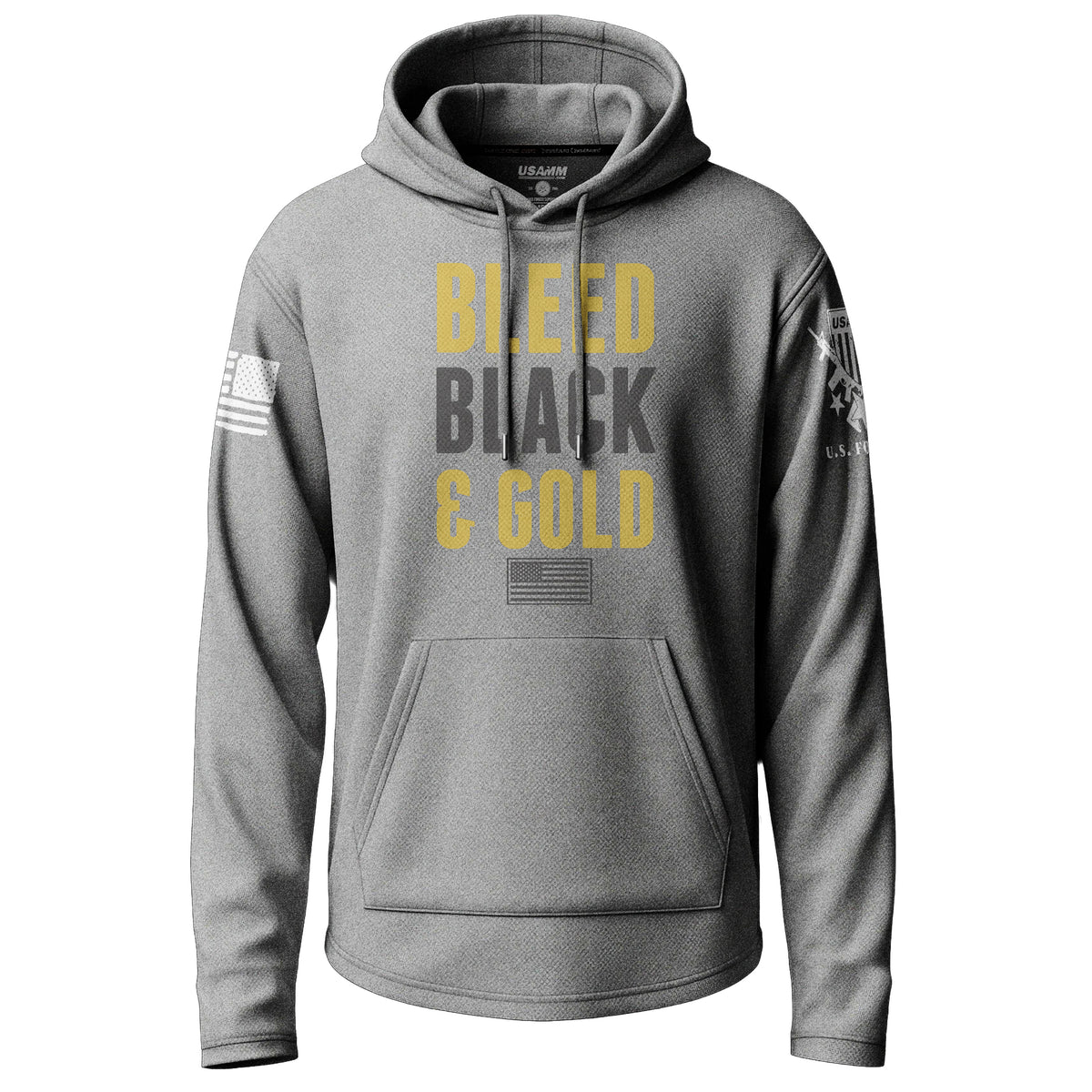 Bleed Black and Gold Graphic Lightweight Hoodie