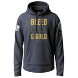 Bleed Black and Gold Graphic Lightweight Hoodie