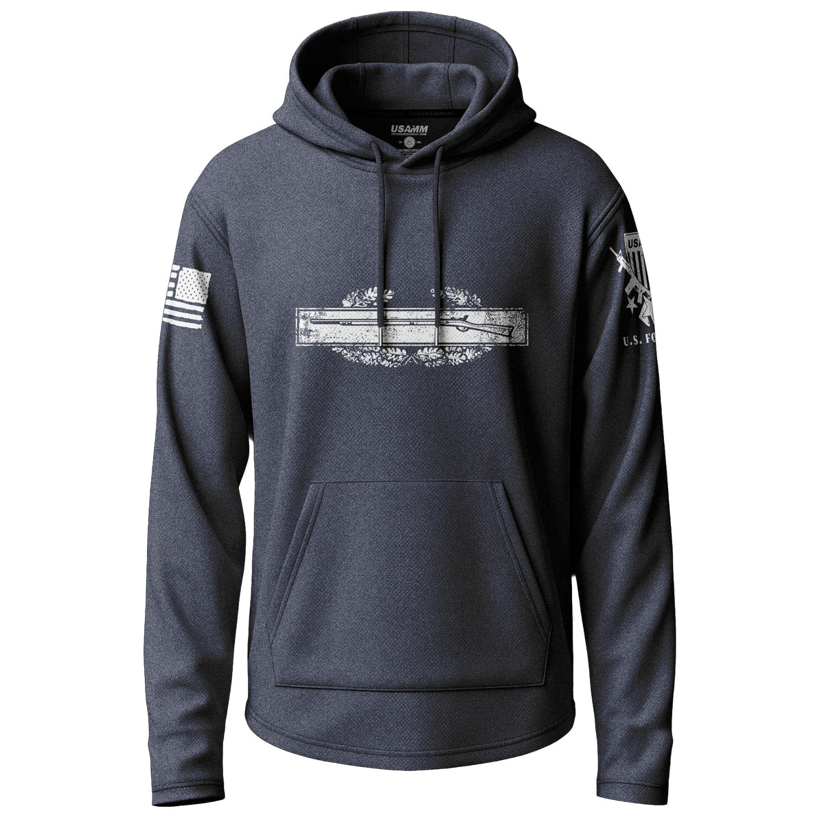 Army CIB 2nd Award Badge Graphic Lightweight Hoodie Lightweight Hoodie 90126-S-NAVY-THIN