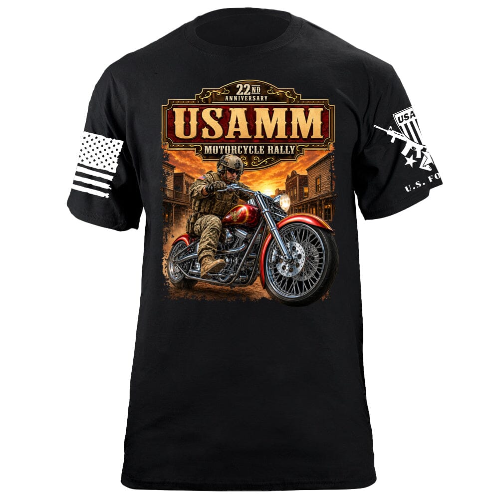 USAMM Motorcycle Rally T-Shirt Shirts 88227-S-BK