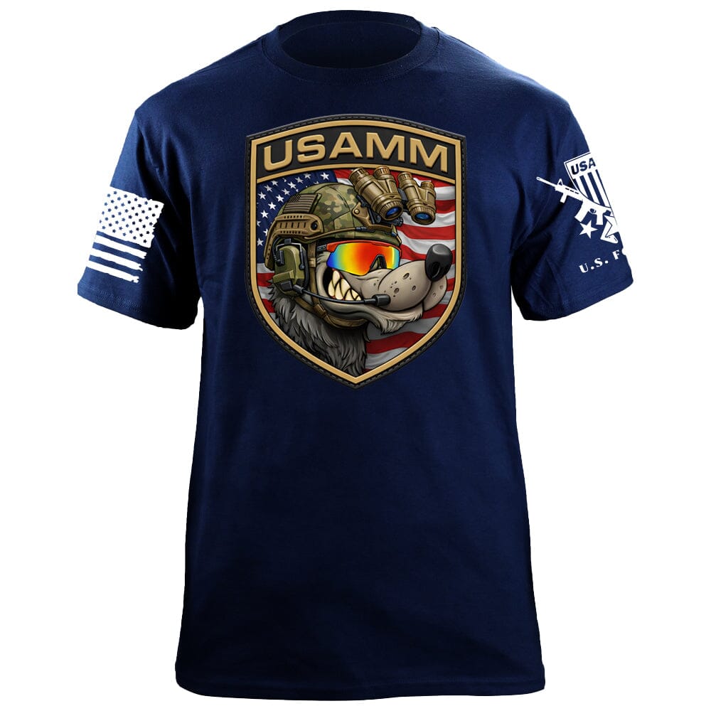 USAMM Shield Dog T-Shirt Shirts 88053-S-NAVY