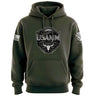 USAMM Black & White Longhorn Skull Hoodie