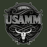 USAMM Black & White Longhorn Skull Hoodie