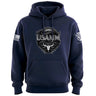USAMM Black & White Longhorn Skull Hoodie