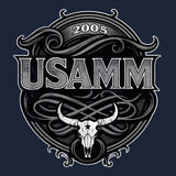 USAMM Black & White Longhorn Skull Hoodie