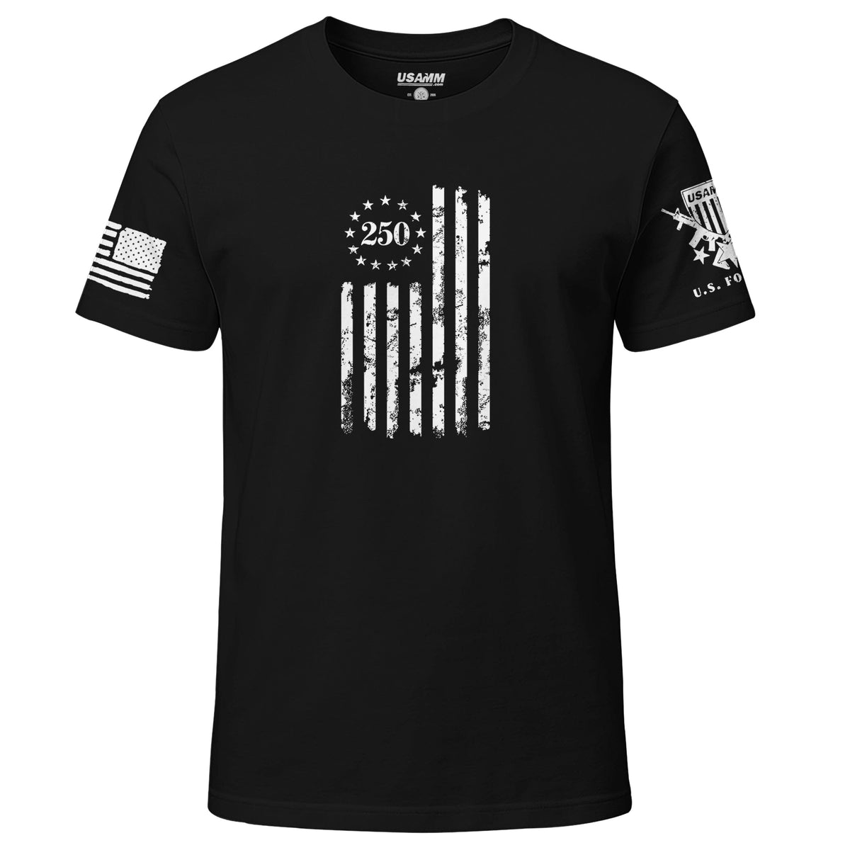 Vintage US 250 Flag T-Shirt Shirts 88236-S-BK