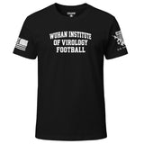 Wuhan Institute of Virology Football Graphic T-Shirt Shirts 88237-S-BK