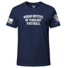 Wuhan Institute of Virology Football Graphic T-Shirt Shirts 88237-S-NAVY