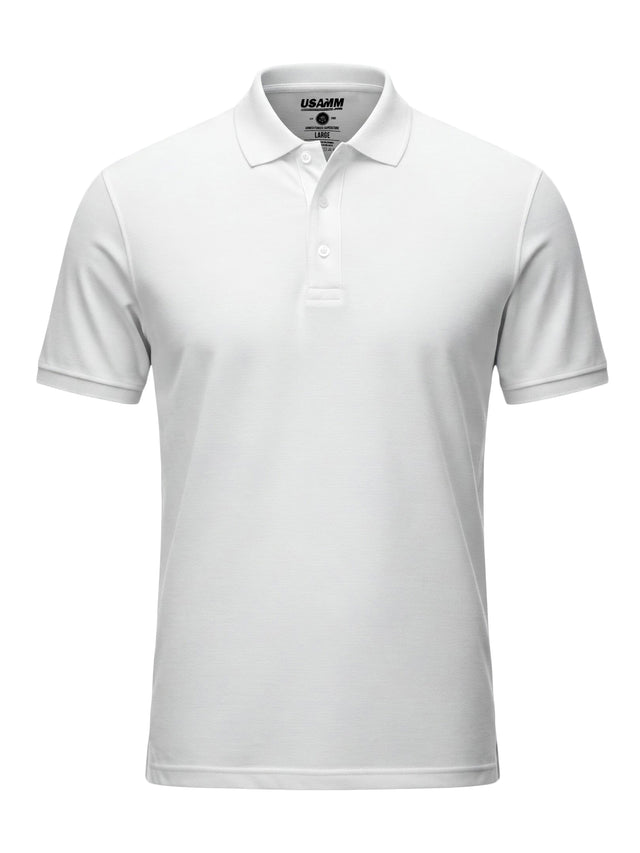 Blank White USAMM Polo Shirts 