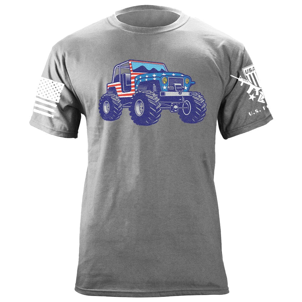 USA FLAG Jeep T-Shirt Shirts 87051-S-HG