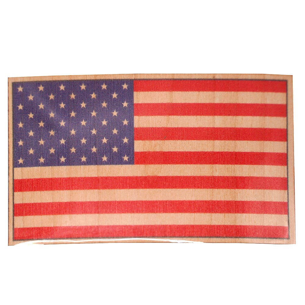 US Flag Wooden Sticker Stickers and Decals 