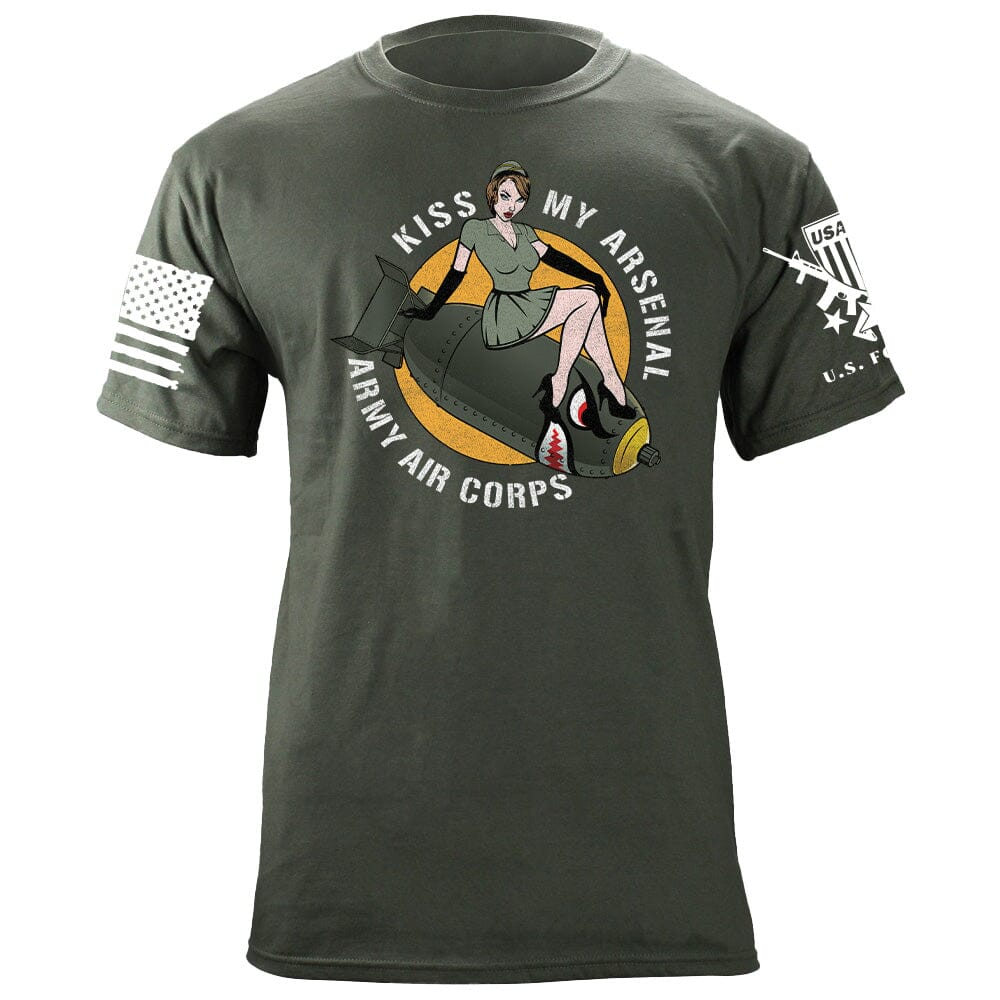 US ARMY AIR CORPS BOMB PINUP Tshirt Shirts 87042-S-MG