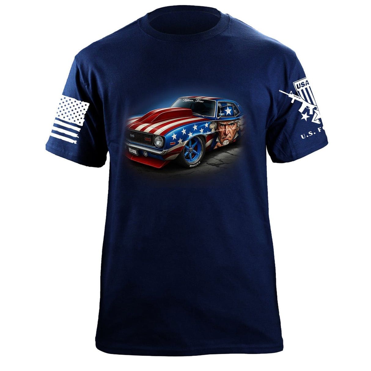Uncle Sam Camaro T-Shirt Shirts 87459-S-NAVY
