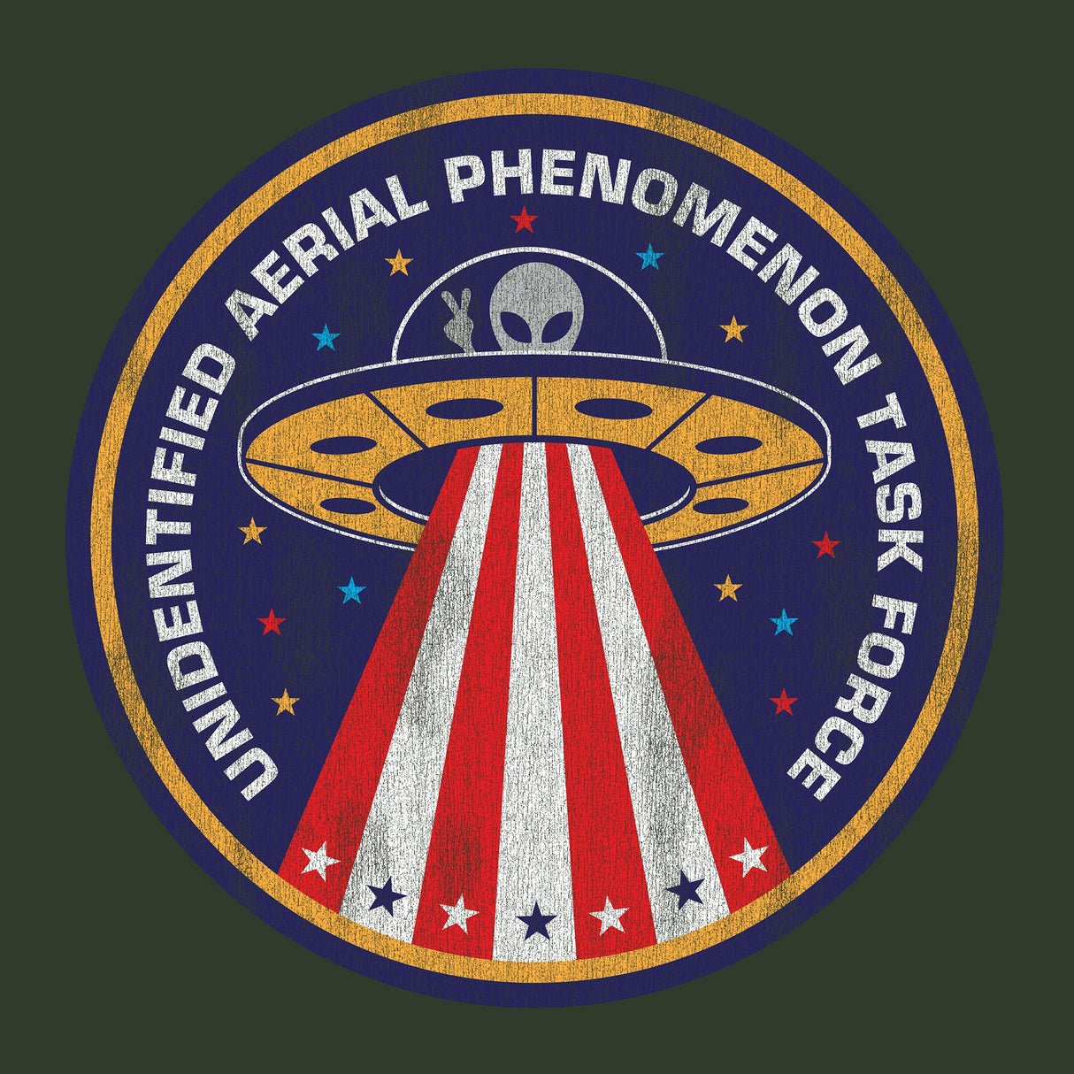 Unidentified Aerial Phenomenon Task Force Circle Graphic Hoodie