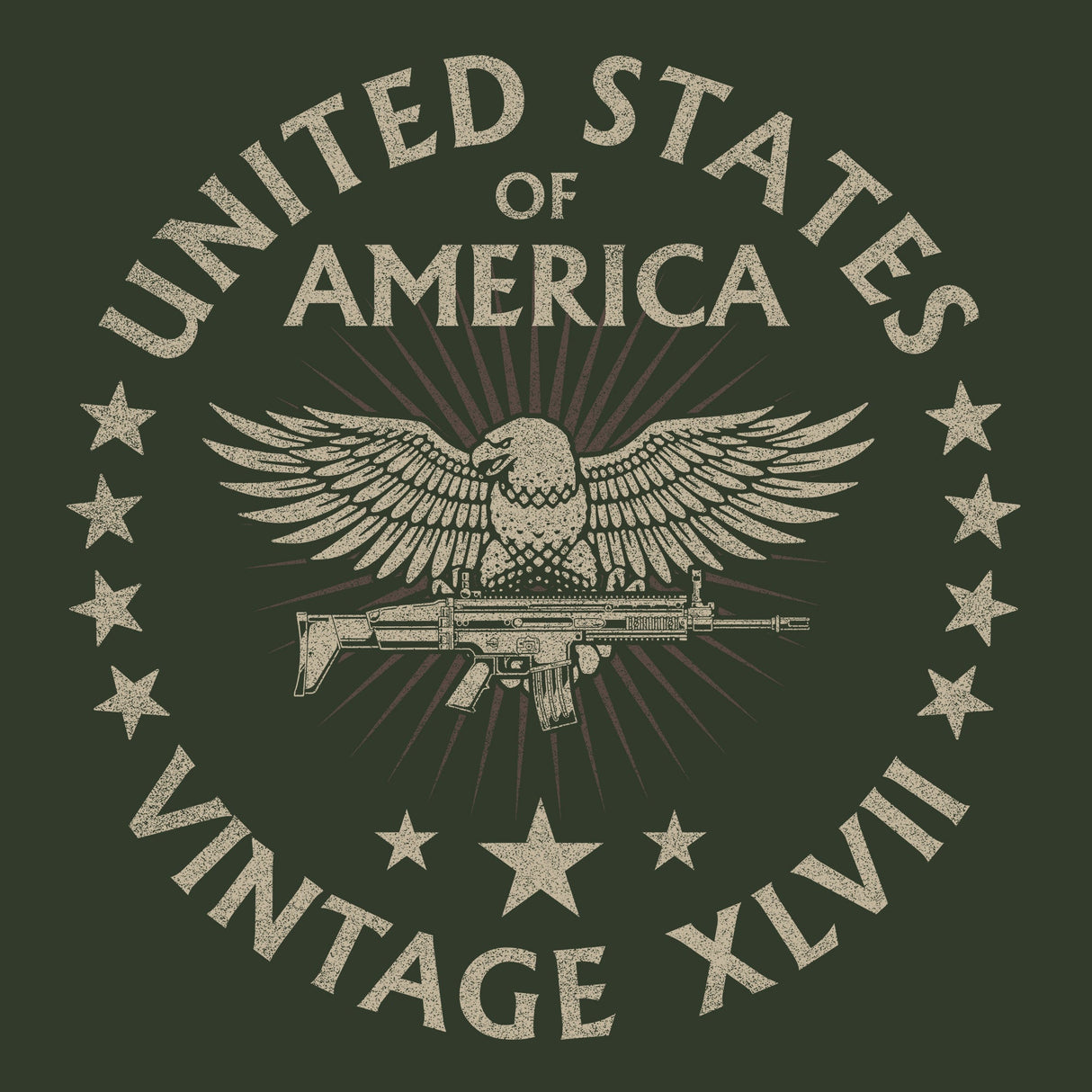 United States of America Vintage XLVII Hoodie