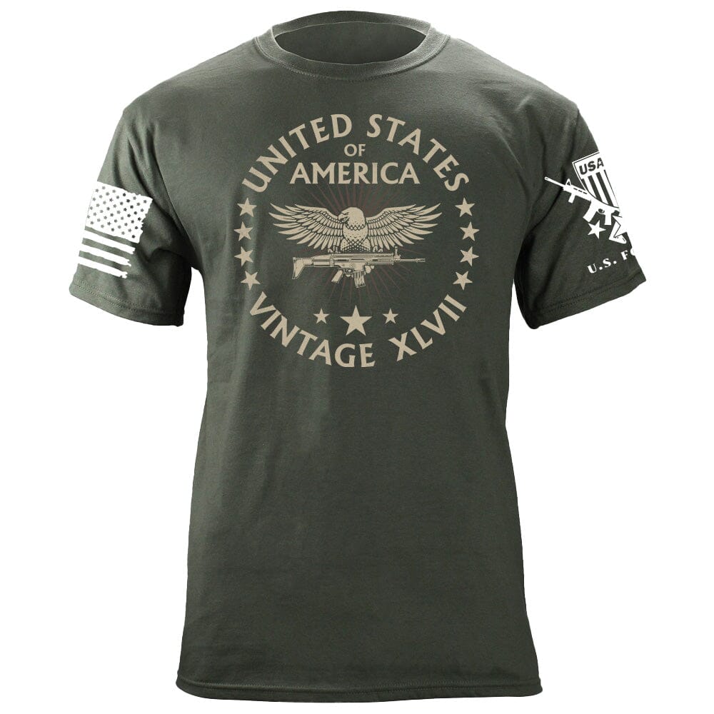 United States of America Vintage XLVII T-Shirt Shirts 87038-S-MG