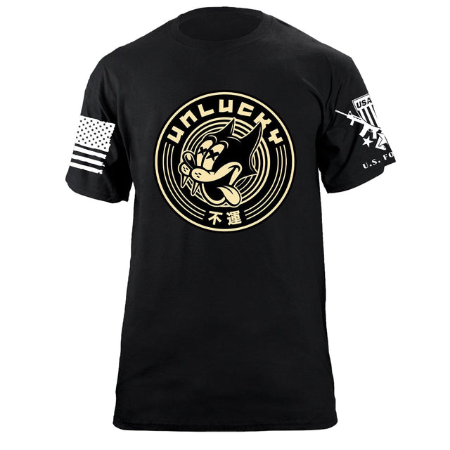 Unlucky Cat Two Colors T-Shirt Shirts 87228-S-BK