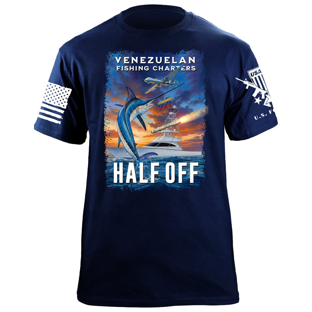 Fishing Charters Half Off T-Shirt (variant) Shirts 88060-S-NAVY