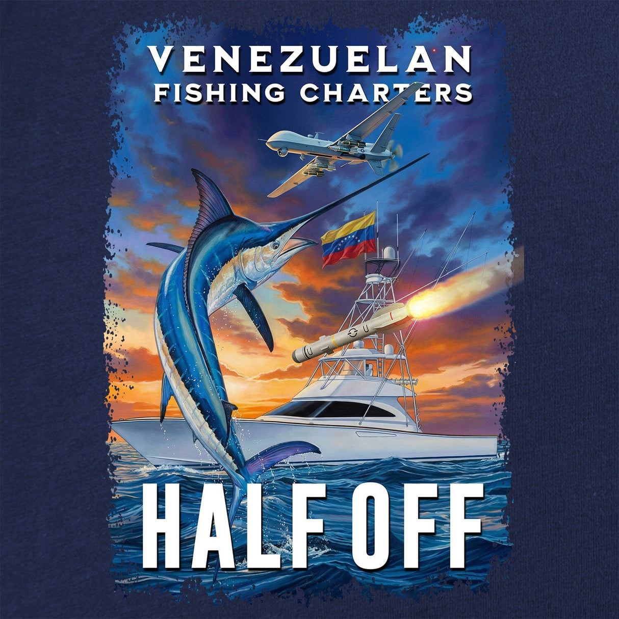 Fishing Charters Half Off T-Shirt (variant) Shirts 