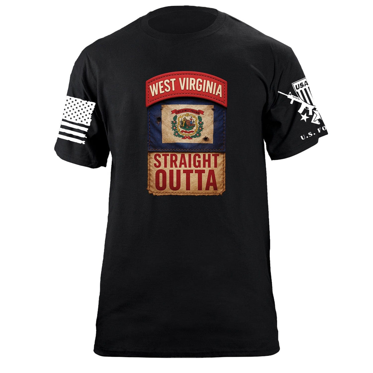 State Tab Shirt: West Virginia Shirts 86423-S-BK
