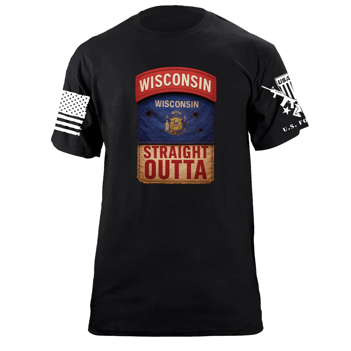 State Tab Shirt: Wisconsin Shirts 86424-S-BK