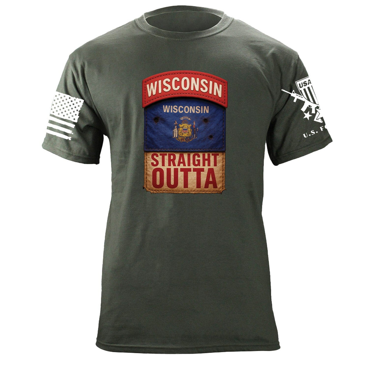 State Tab Shirt: Wisconsin Shirts 86424-S-MG