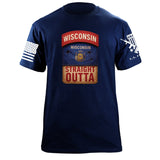 State Tab Shirt: Wisconsin Shirts 86424-S-NAVY