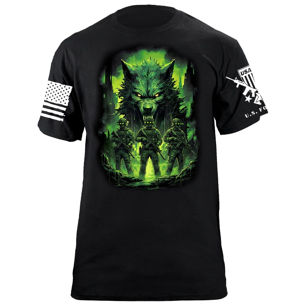 Wolf Night Vision T-Shirt Shirts 88100-S-BK