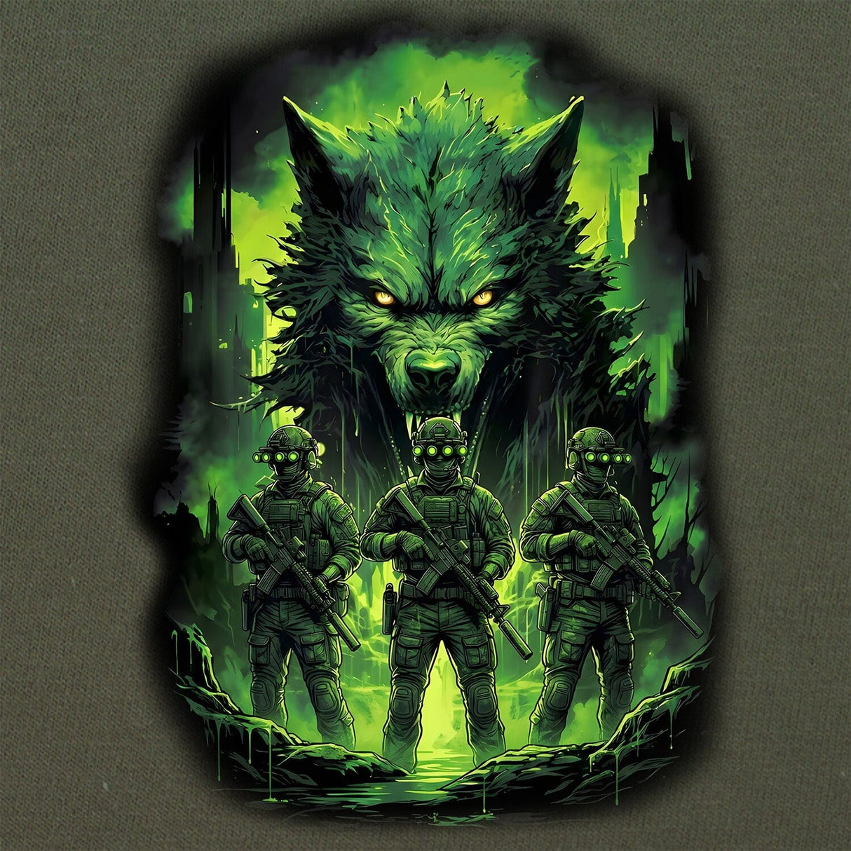 Wolf Night Vision T-Shirt Shirts 