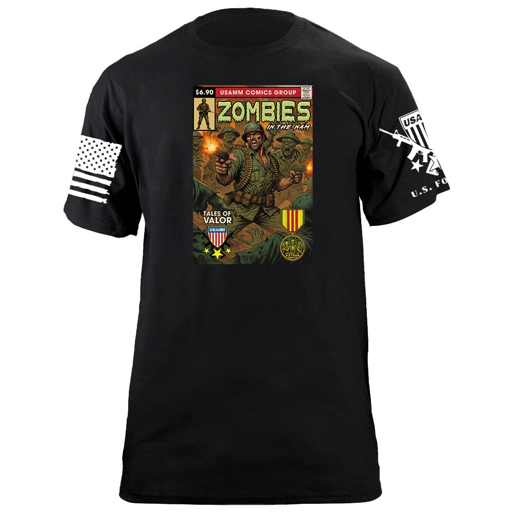 Vintage Zombies in the Nam Comic T-Shirt Shirts 86354-S-BK