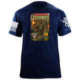 Vintage Zombies in the Nam Comic T-Shirt Shirts 86354-S-NAVY