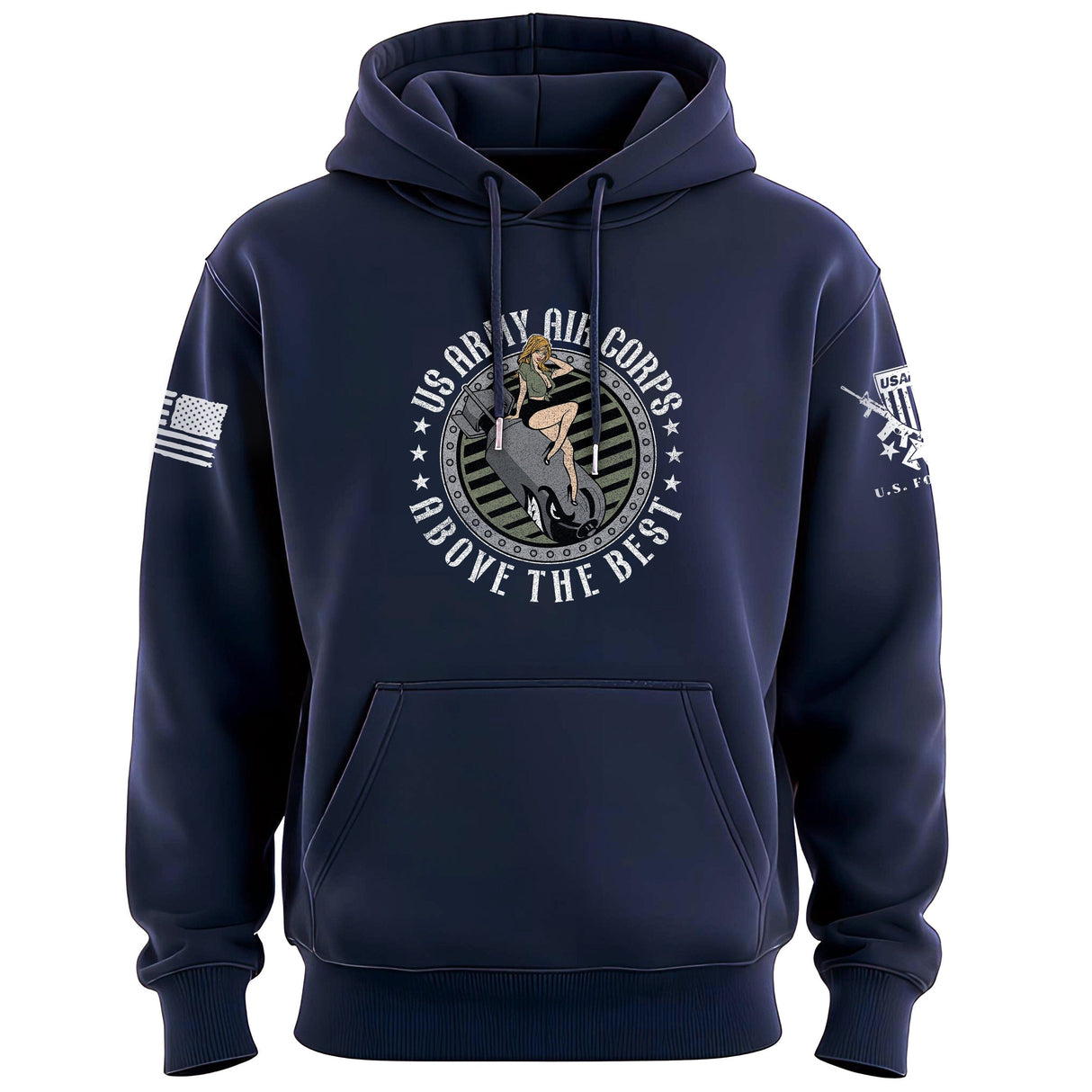 Above the Best Pinup Hoodie Hoodies 100012-S-NAVY