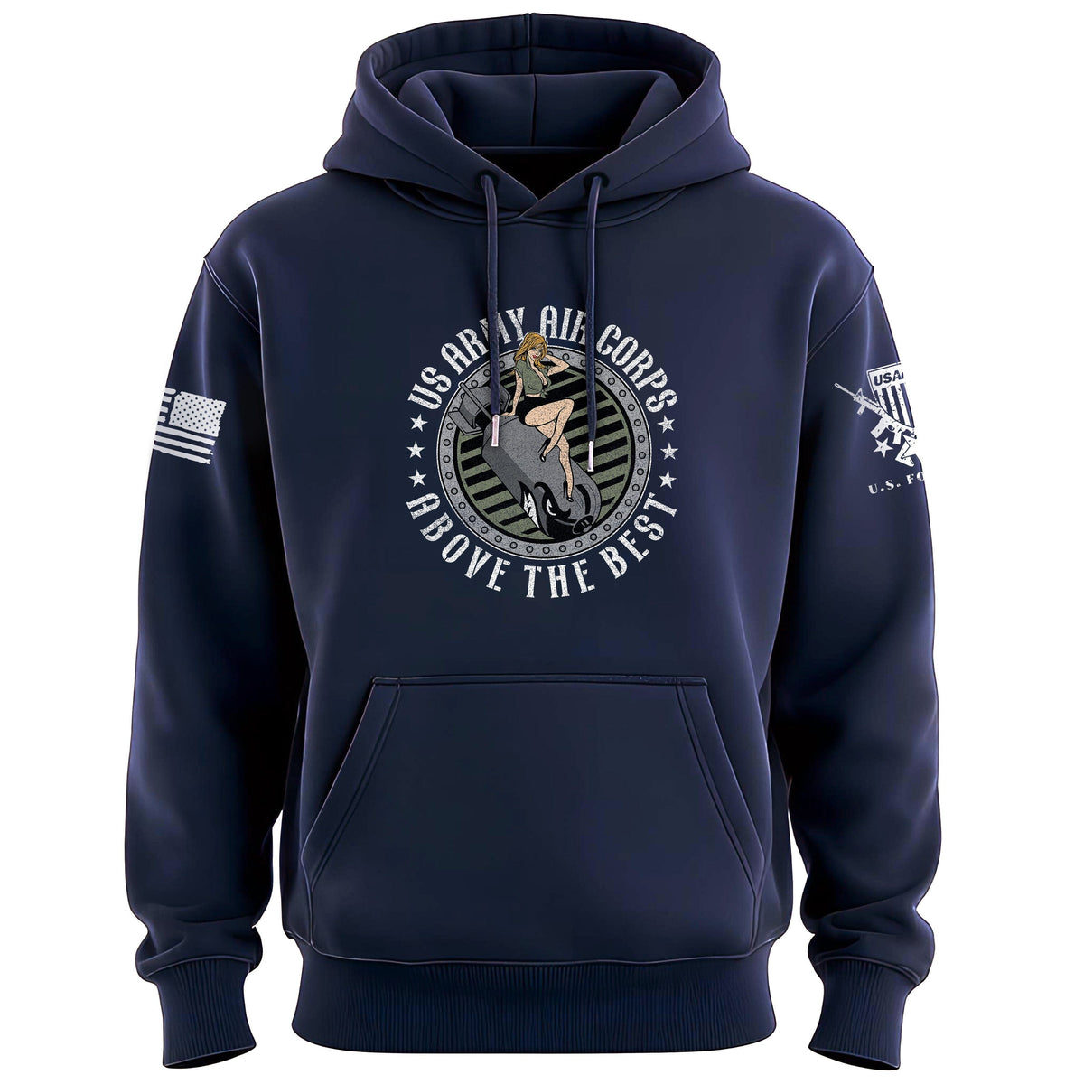 Above the Best Pinup Hoodie Hoodies 100012-S-NAVY