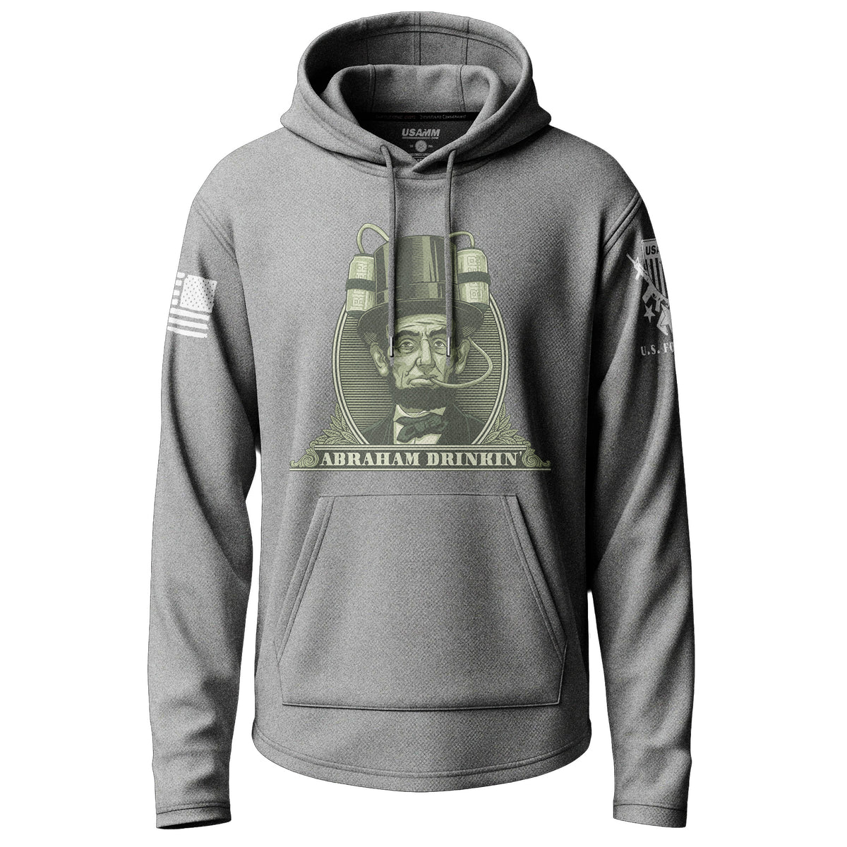 Abraham Drinkin Funny Lightweight Hoodie