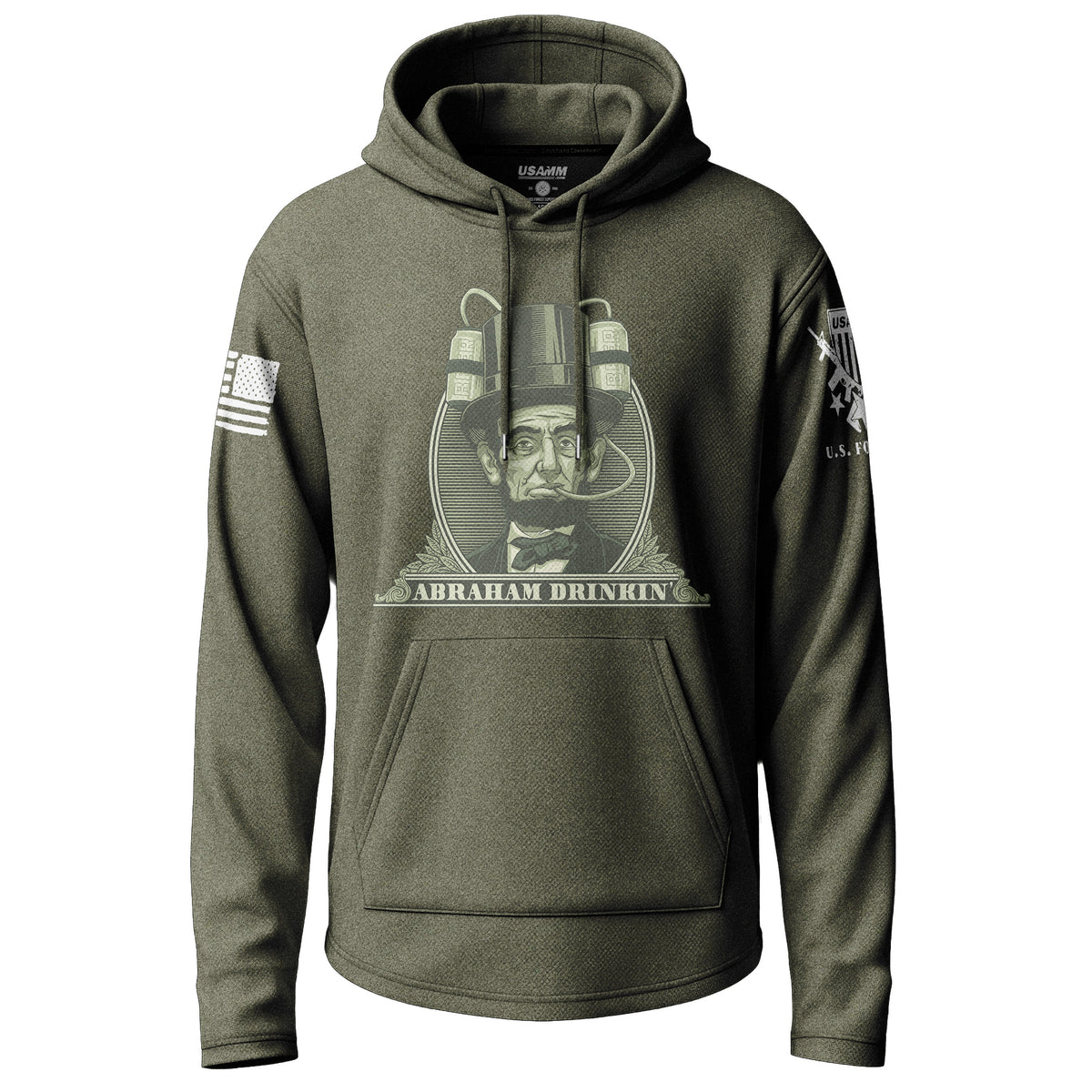 Abraham Drinkin Funny Lightweight Hoodie