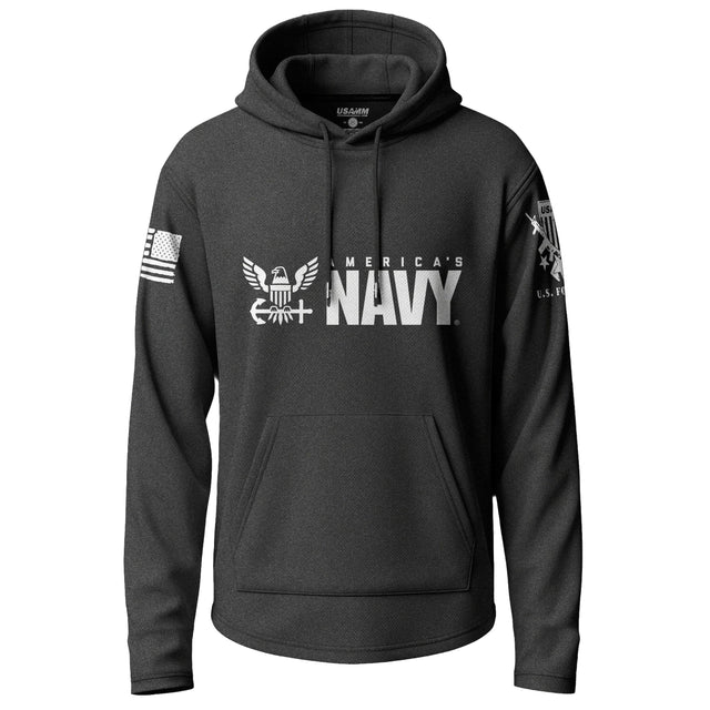 Officially Licensed U.S. Navy Lightweight Hoodie Lightweight Hoodie 90085-S-BK-THIN