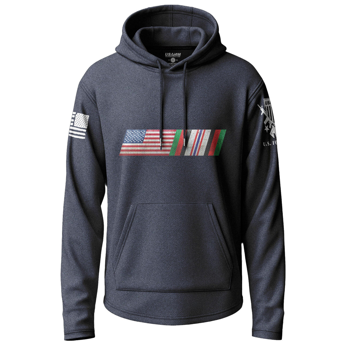 US Flag Afghanistan Service Ribbon Lightweight Hoodie Lightweight Hoodie 90087-S-NAVY-THIN