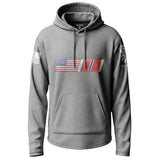 American Flag Bronze Star Ribbon Blend Graphic Lightweight Hoodie Lightweight Hoodie 90086-S-HG-THIN
