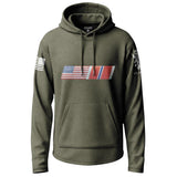 American Flag Bronze Star Ribbon Blend Graphic Lightweight Hoodie Lightweight Hoodie 90086-S-MG-THIN