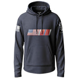 American Flag Bronze Star Ribbon Blend Graphic Lightweight Hoodie Lightweight Hoodie 90086-S-NAVY-THIN